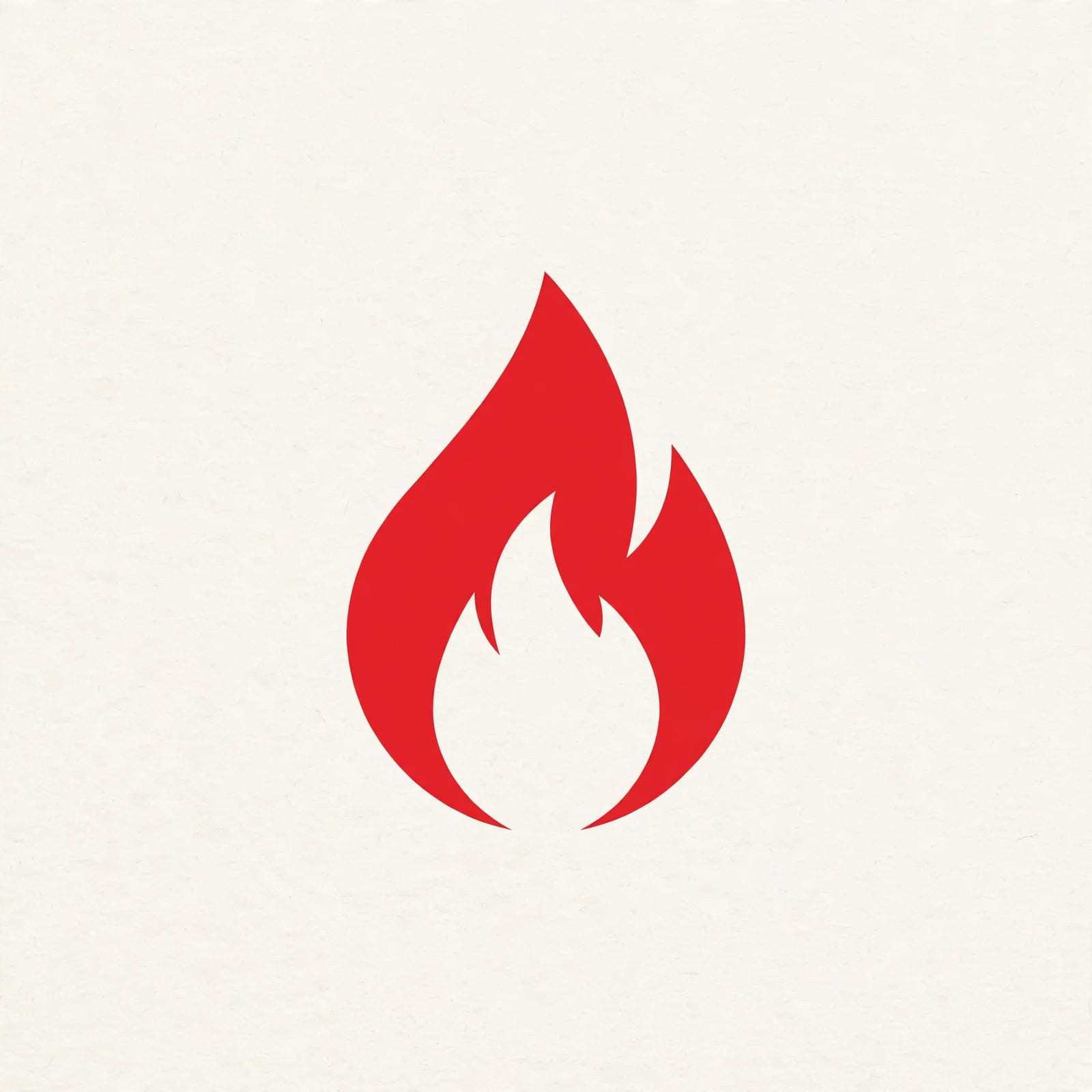 Red Flame Icon on Textured Background example 1