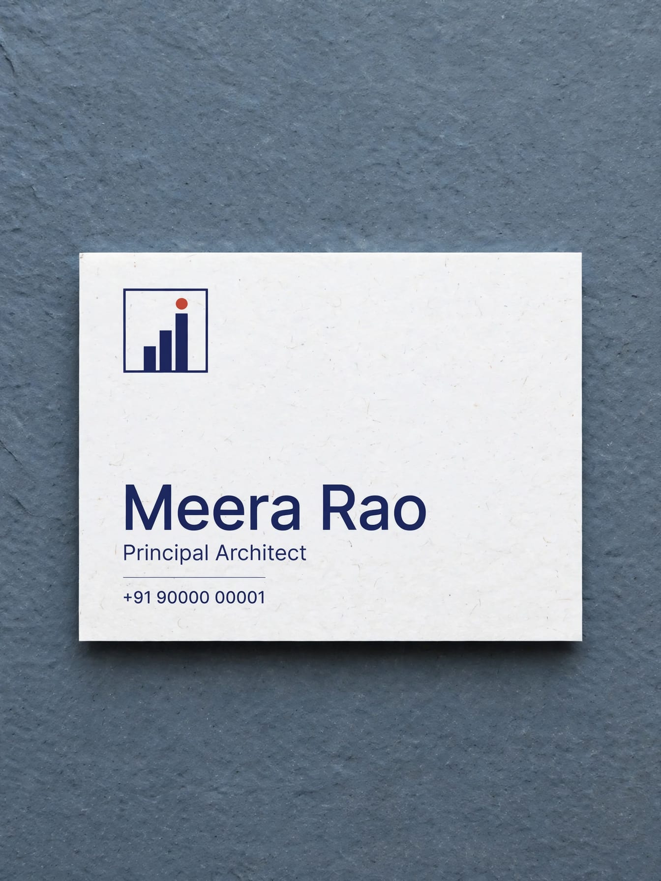 Business Card on Textured Slate example 1