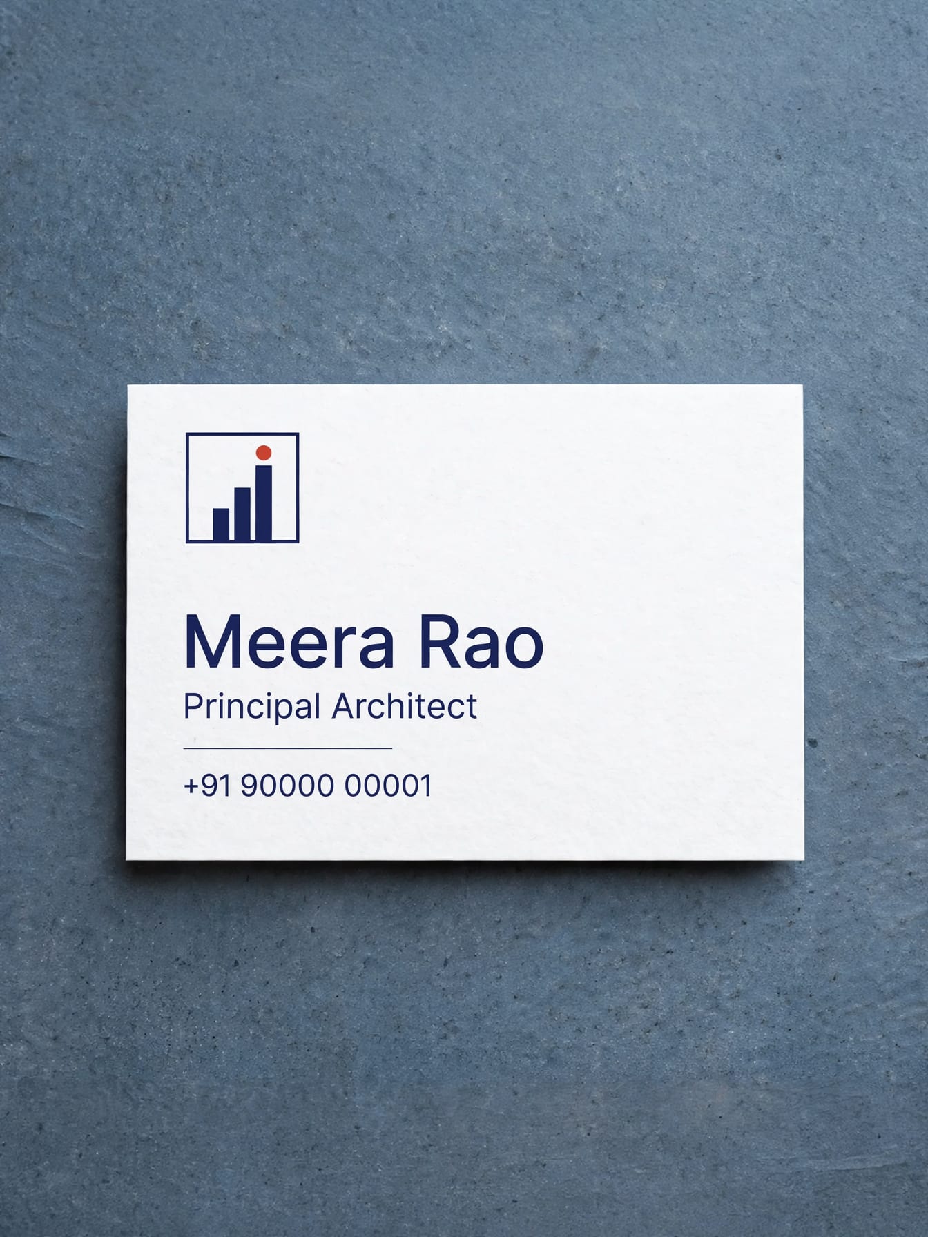 Business Card on Textured Slate example 1, output 2