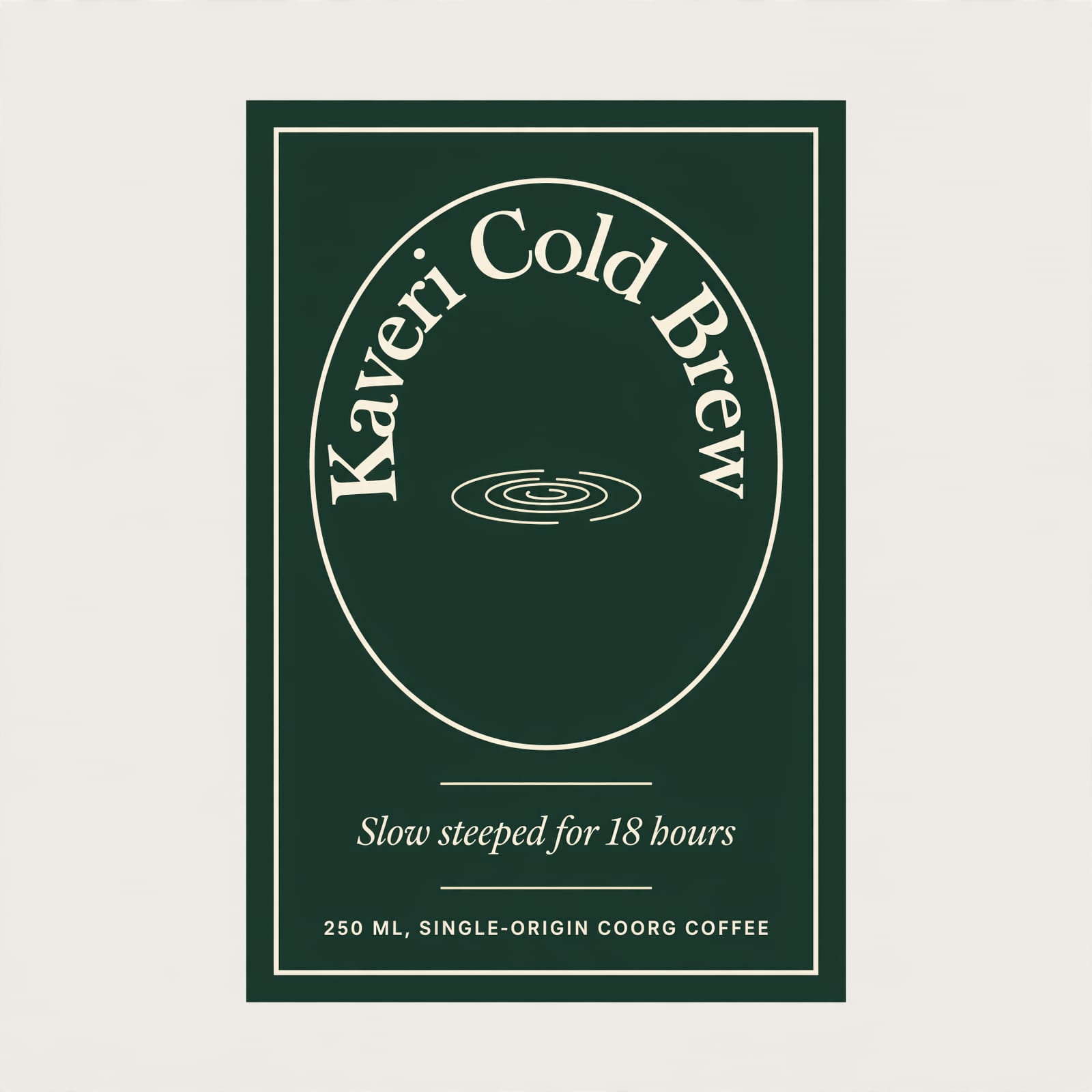 Minimalist Cold Brew Coffee Label example 1, output 2