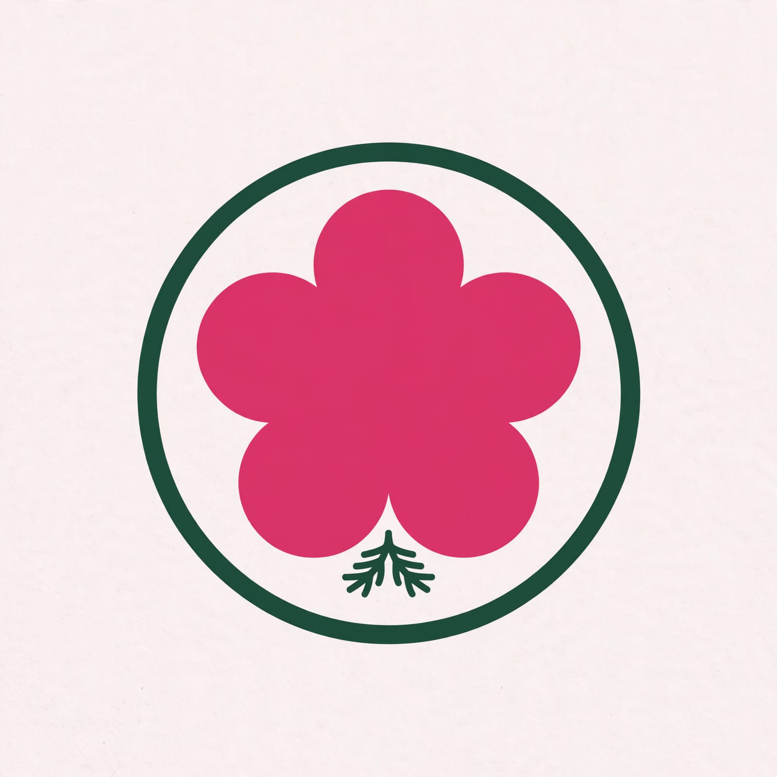 Stylized Pink Blossom Emblem example 3