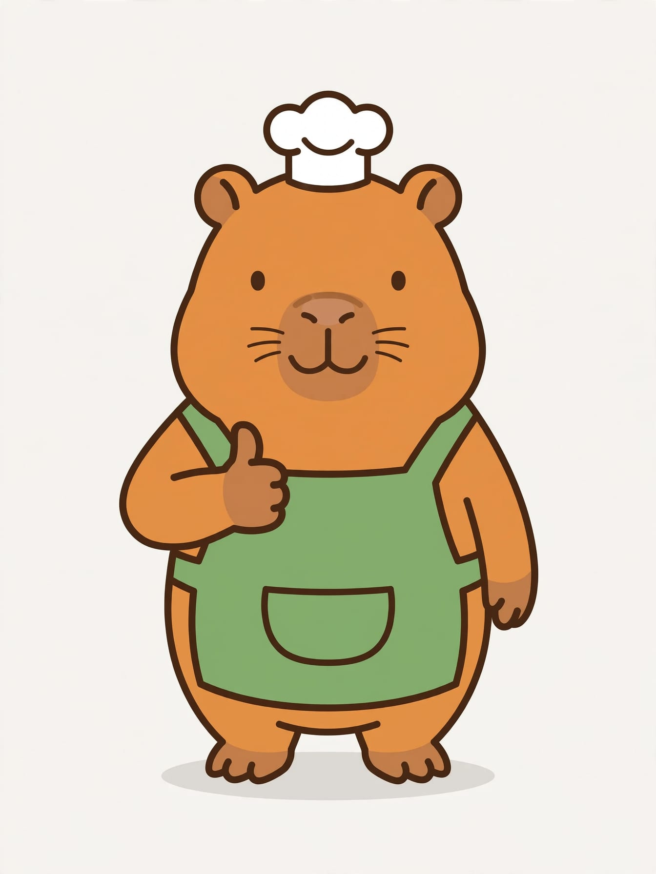 Cute Capybara Chef Waving example 2, output 2
