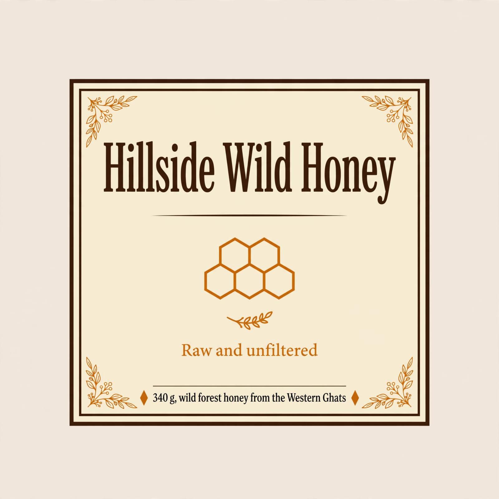 Vintage Honeycomb Product Label Design example 2