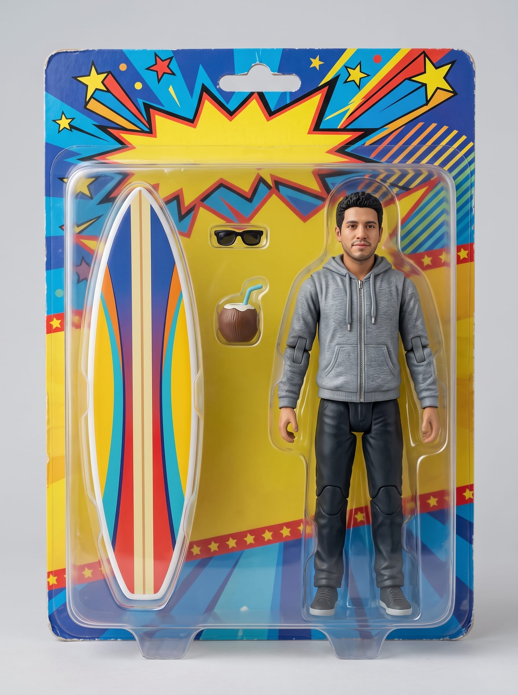 Packaged Action Figure with Surfer Accessories example 4