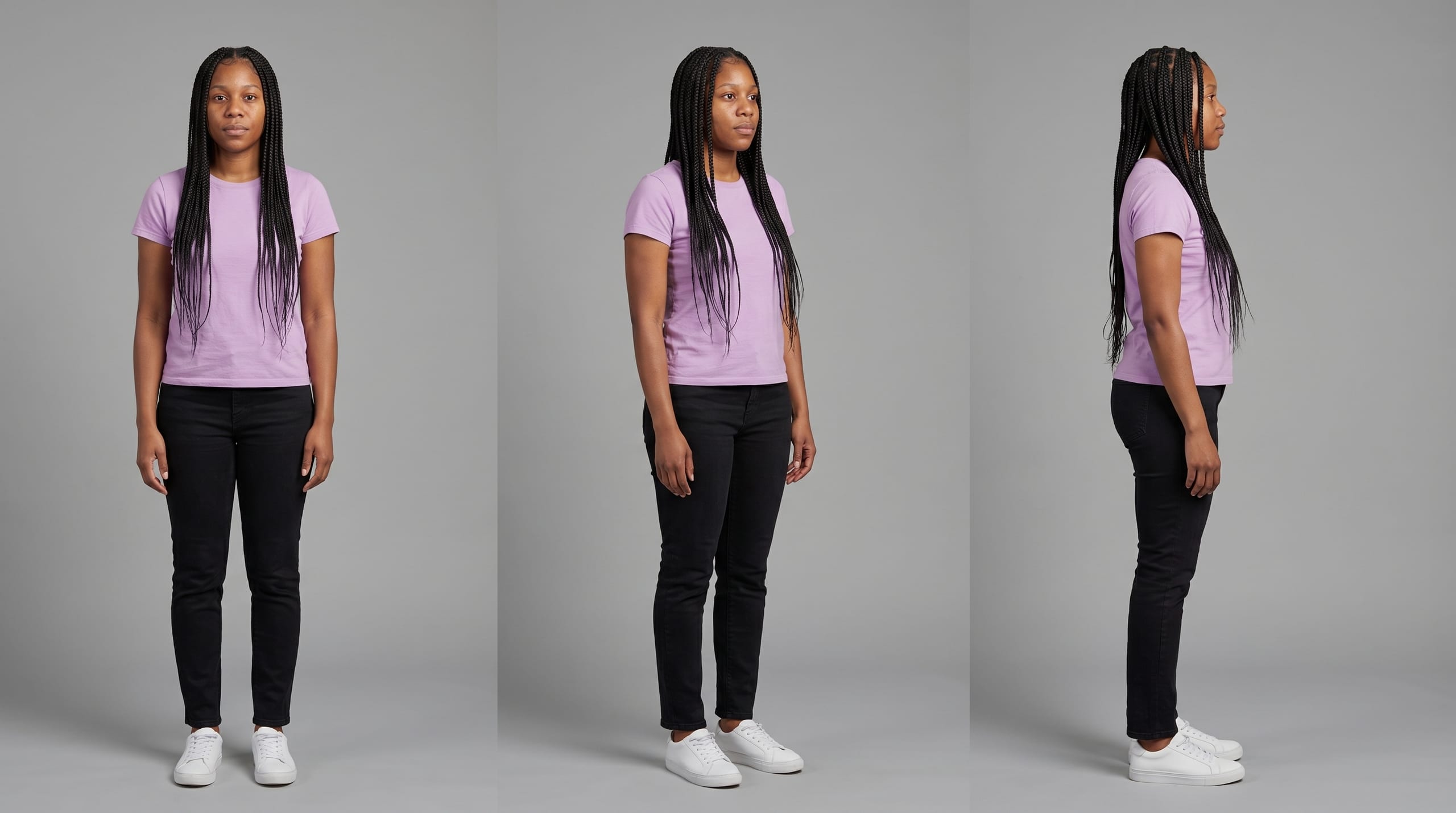Female Model Turnaround in Studio example 3