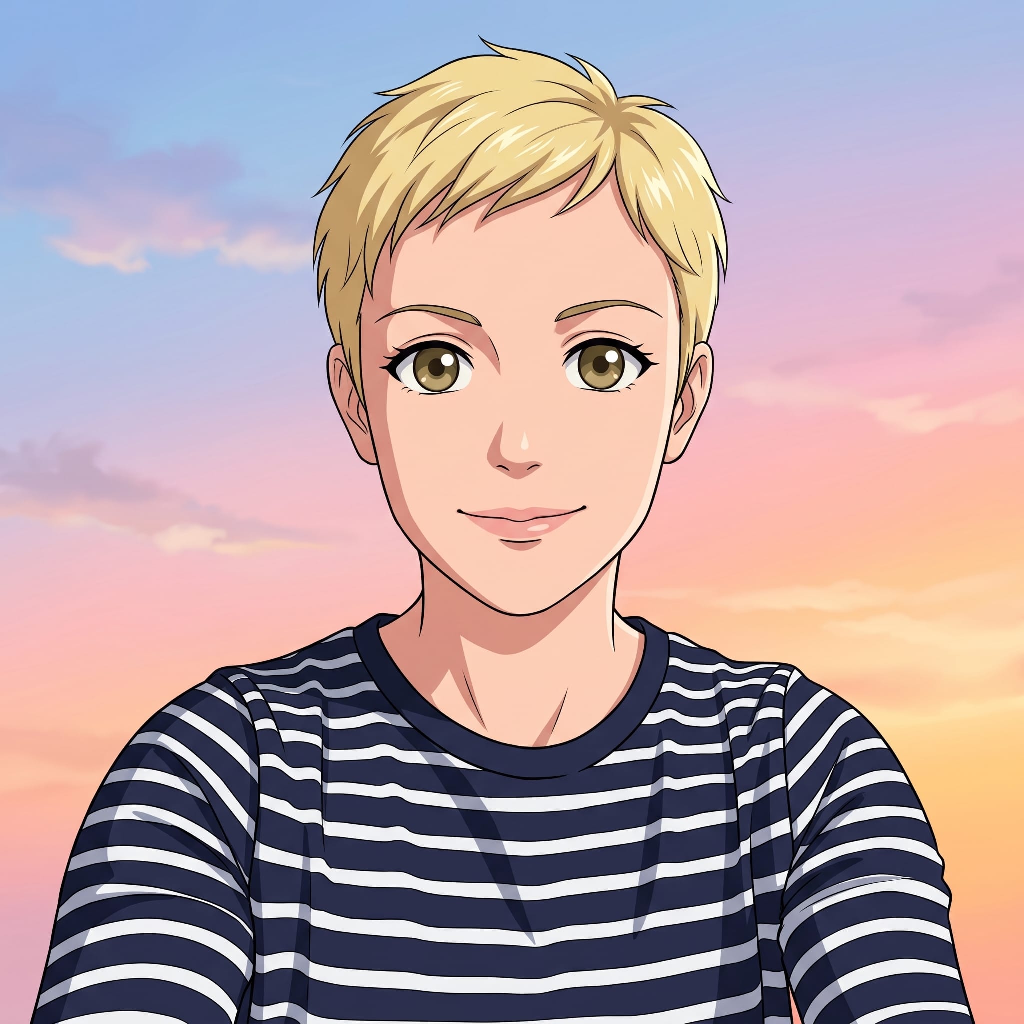 Anime Style Portrait at Sunset example 4