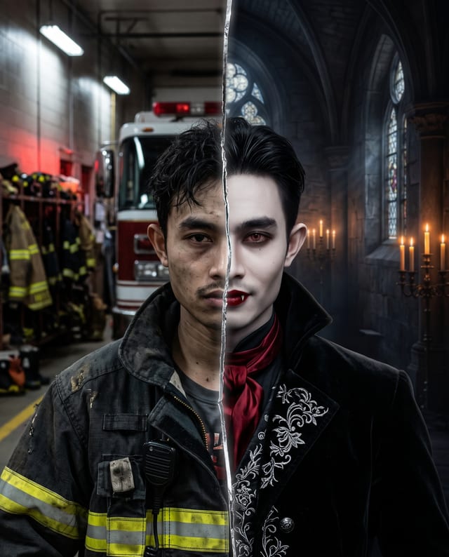 Haunted Mirror Before/After example 1