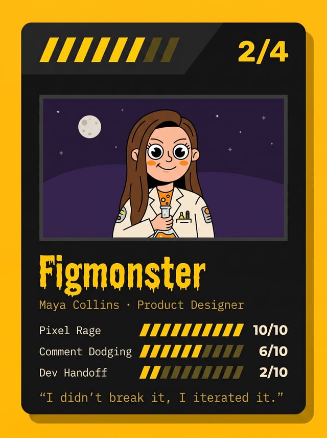 Monster Team Bios example 3, output 2