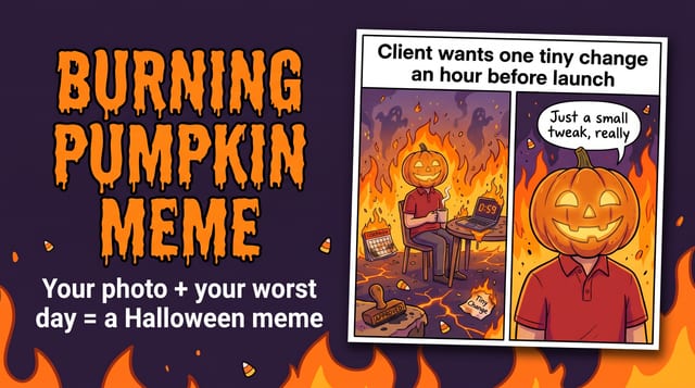 Burning Pumpkin Meme cover image