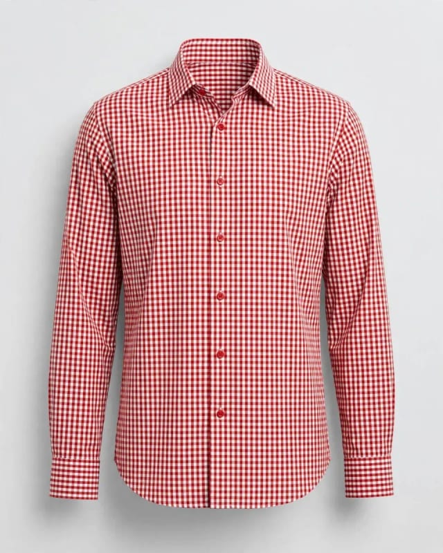 Meta AI illustration: Red gingham shirt