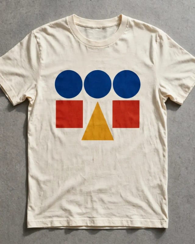 Meta AI illustration: Geometric print tee