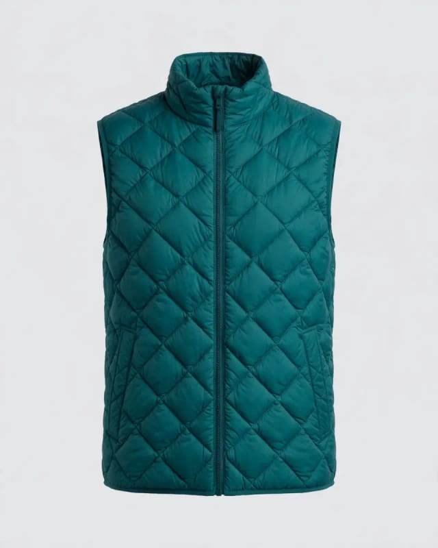 Meta AI illustration: Teal quilted vest