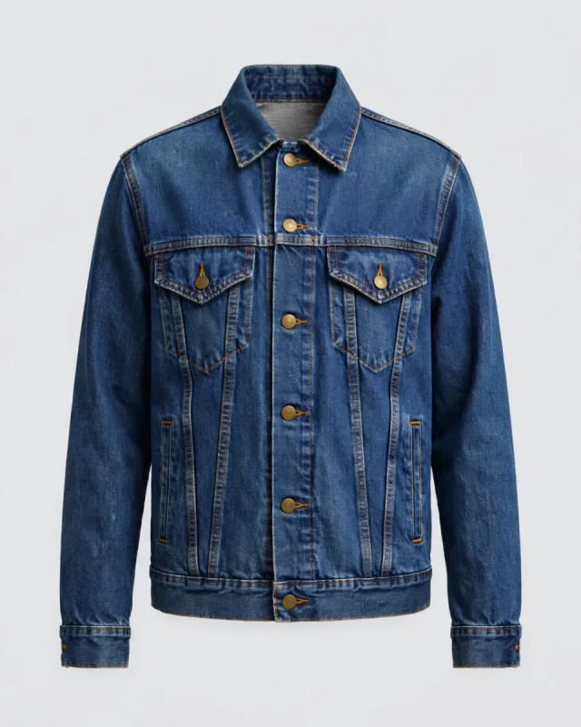 Meta AI illustration: Denim jacket with warm stitching