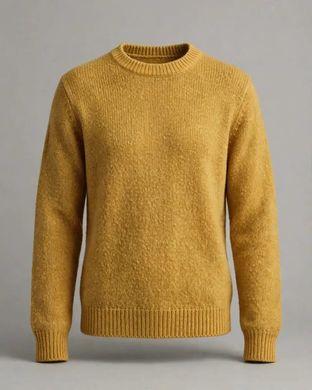 Meta AI illustration: Mustard knit sweater