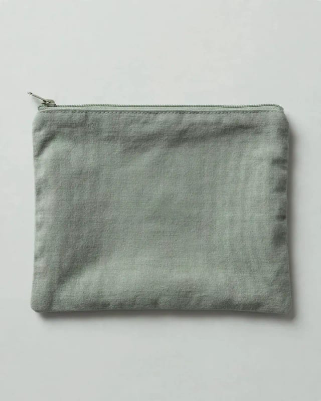 Meta AI illustration: Sage fabric pouch