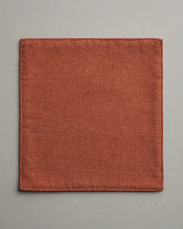 Meta AI illustration: Terracotta fabric square
