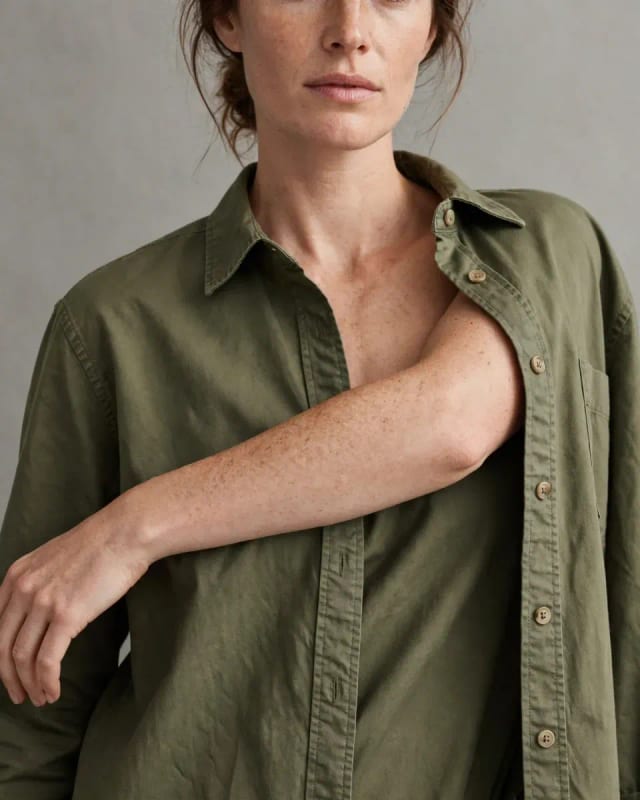 Meta AI illustration: Olive shirt with an occluding arm