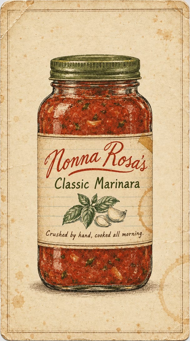 Nonna's Sauce Launch - Poster Ad + Video example 2