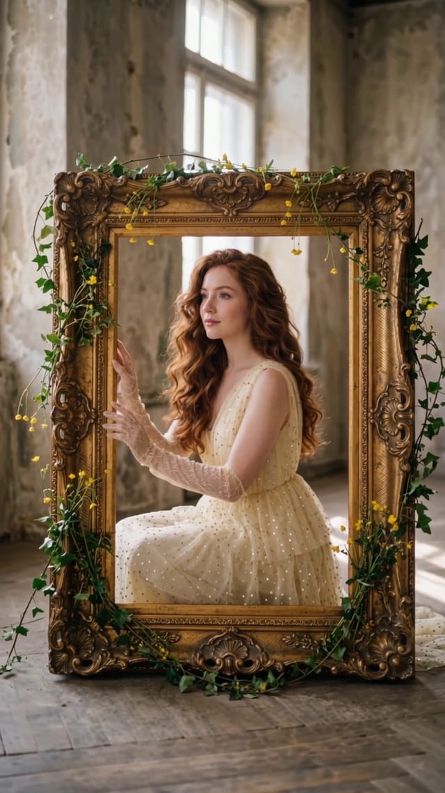 Woman Inside Ornate Gilded Frame example 11